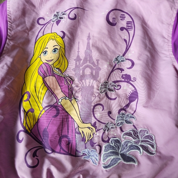 Disney Princess Tangled Rapunzel Varsity Jacket Size 5/6 - Picture 5 of 6